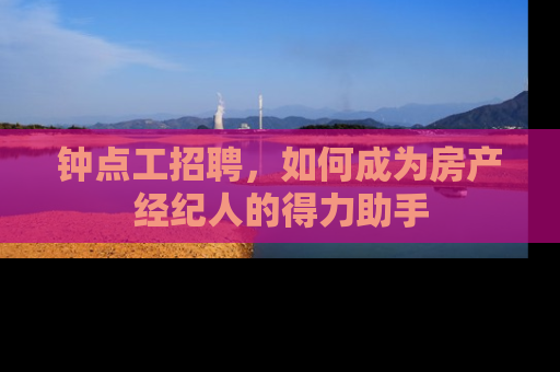 钟点工招聘，如何成为房产经纪人的得力助手