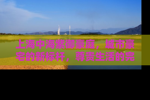 上海中海紫御豪庭，城市豪宅的新标杆，尊贵生活的完美诠释