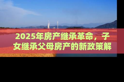 2025年房产继承革命，子女继承父母房产的新政策解析