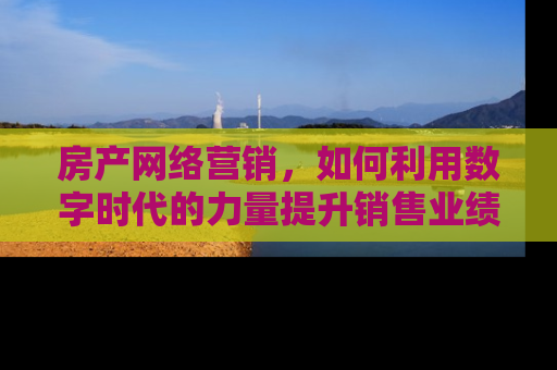 房产网络营销，如何利用数字时代的力量提升销售业绩