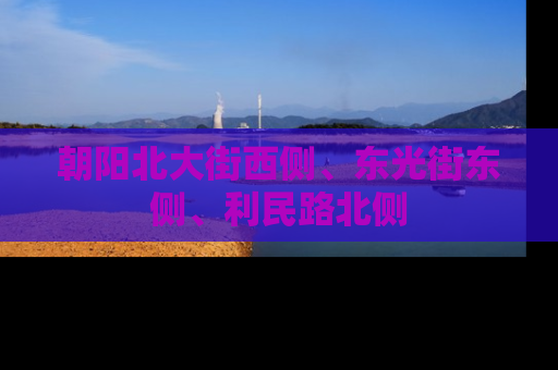 朝阳北大街西侧、东光街东侧、利民路北侧