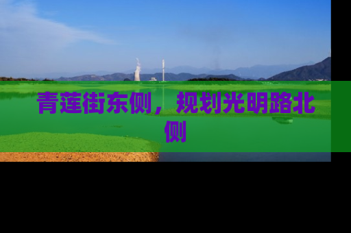 青莲街东侧，规划光明路北侧